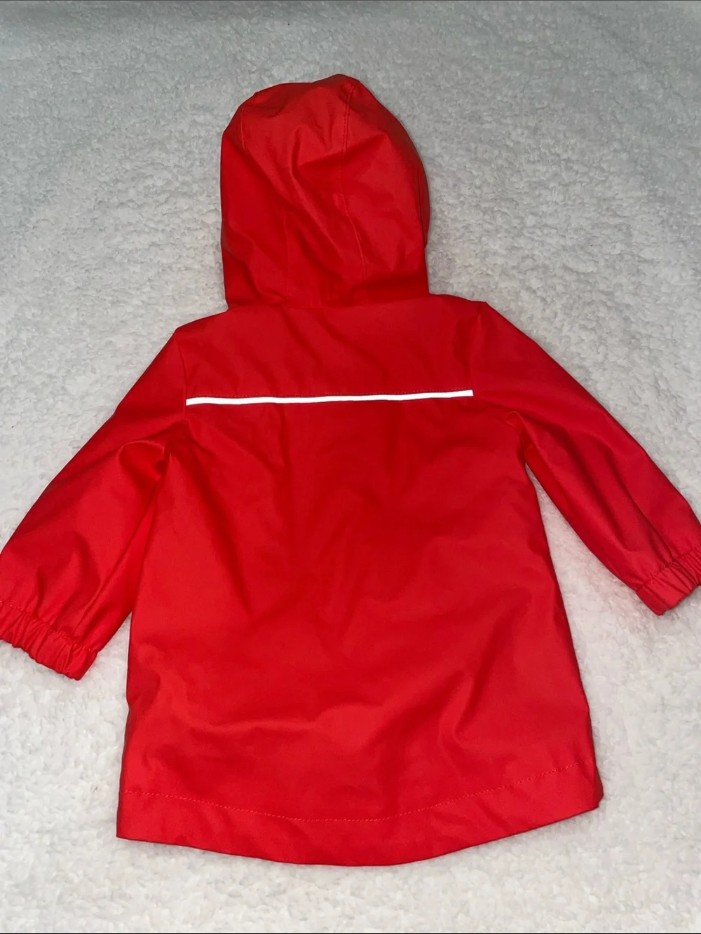 Cat & Jack Bright Coral Red Hooded Raincoat